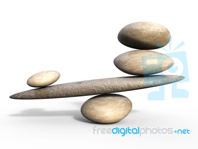 Spa Stones Shows Equal Value And Balance Stock Image