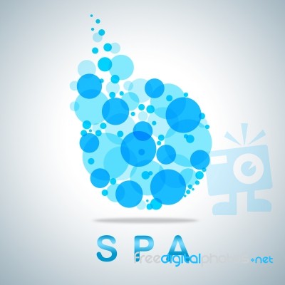 Spa Symbol Means Dayspa Icons And Wellness Stock Image