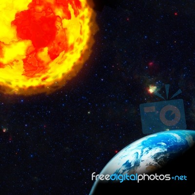 Space Sun Stock Image