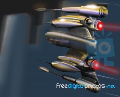 Spacecraft Fighter Stock Image