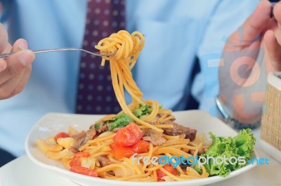 Spaghetti Stock Photo