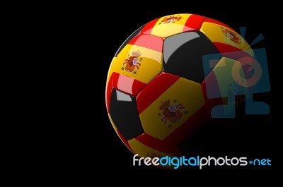 Spain Soccer Ball Isolated White Background Stock Image