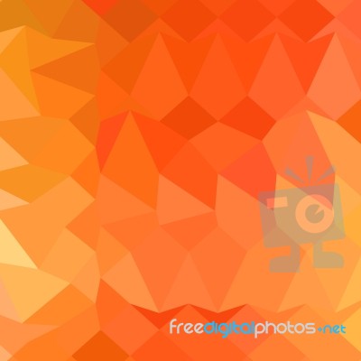 Spanish Orange Abstract Low Polygon Background Stock Image