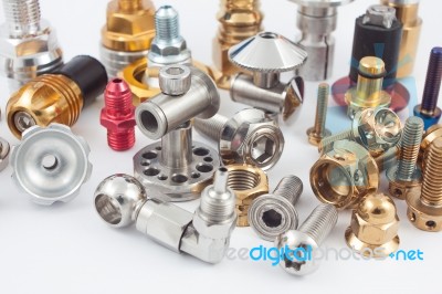 Spare Part Of Motorcycle For Decorating And Maintenance Stock Photo