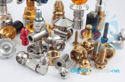 Spare Part Of Motorcycle For Decorating And Maintenance Stock Photo