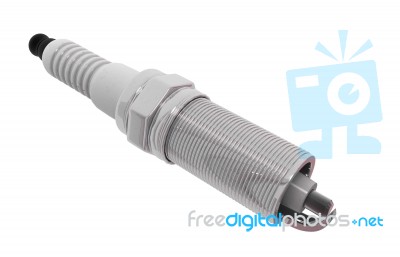 Spark Plugs In White Background Stock Image