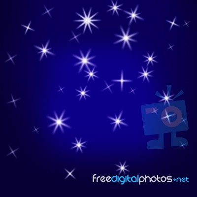 Sparkling Stars Background Means Glittering Galaxy Or Universe Stock Image