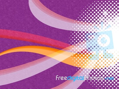 Sparky Wavy Background Means Decorative Waves And Sparkles
 Stock Image