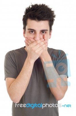 Speak No Evil Stock Photo