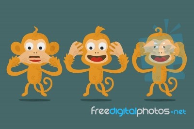 Speak No Evil , Hear No Evil , See No Evil Stock Image