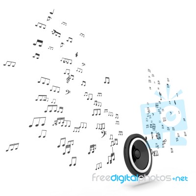 Speaker And Musical Hi-fi Shows Music Audio Or Sound System Stock Image