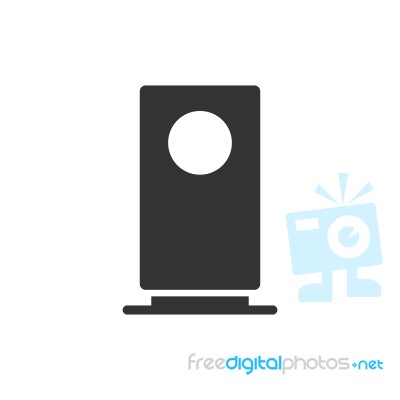 Speaker Symbol Icon  Illustration On White Backgroun Stock Image