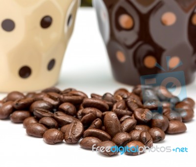 Special Coffee Beans Shows Drink Delicious And Decaf Stock Photo