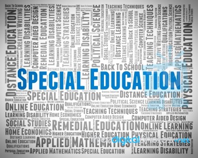 Special Education Indicating Slow Learner And Develop Stock Image