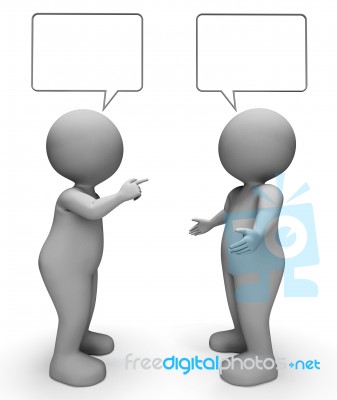 Speech Bubble Indicates Copy Space And Chat 3d Rendering Stock Image