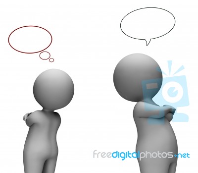 Speech Bubble Means Copy Space And Anger 3d Rendering Stock Image