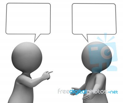 Speech Bubble Means Copy Space And Blank 3d Rendering Stock Image