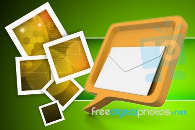 Speech Bubble With Mail Stock Image