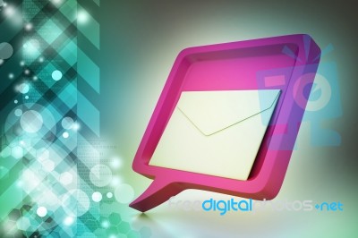 Speech Bubble With Mail Stock Image