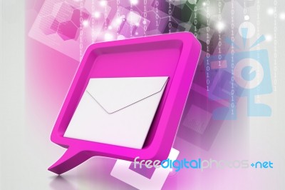 Speech Bubble With Mail Stock Image