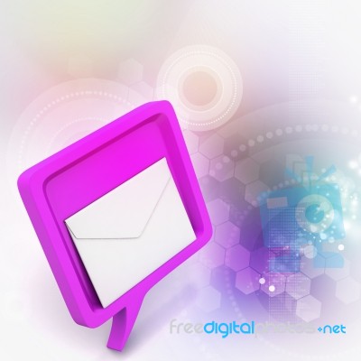 Speech Bubble With Mail Stock Image