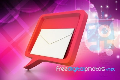 Speech Bubble With Mail Stock Image