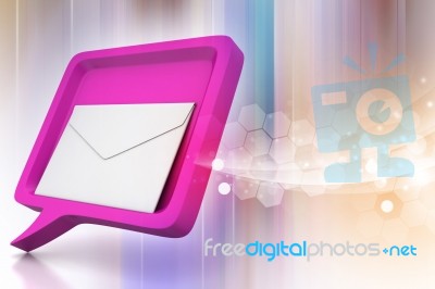 Speech Bubble With Mail Stock Image