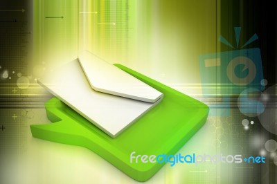 Speech Bubble With Mail Stock Image