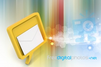 Speech Bubble With Mail Stock Image