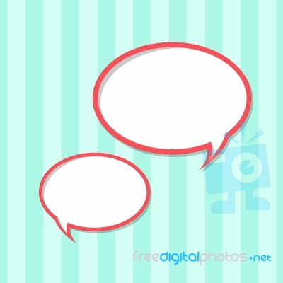 Speech Bubbles With Green Background Stock Image