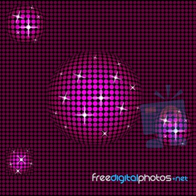 Sphere Pink Indicates High Tech And Abstract Stock Image