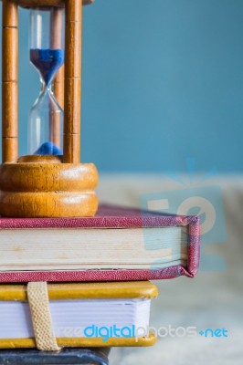 Spine Book On The Desk Stock Photo