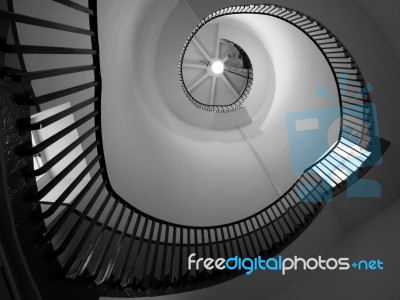 Spiral Staircase In The Lighthouse In Southwold Stock Photo