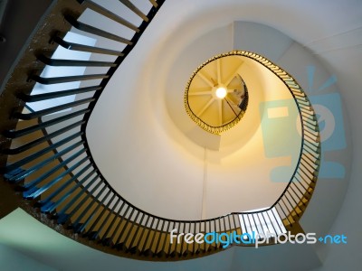 Spiral Staircase In The Lighthouse In Southwold Stock Photo