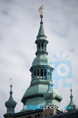 Spire Of St Vitus Cathedral In Prague Stock Photo