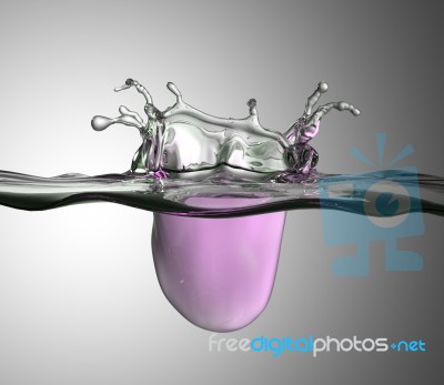 Splash Grigio E Rosa Stock Image