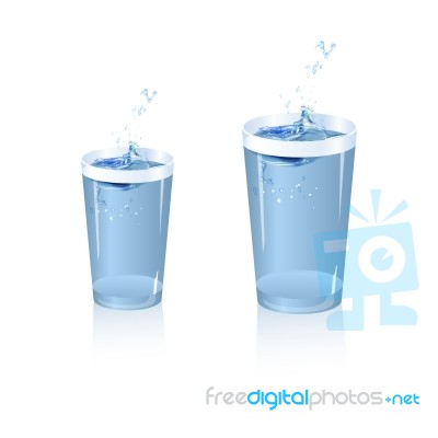 Splash Of Water In Glass Stock Image