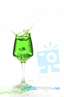 Splashing Champagne Stock Photo