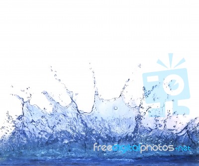 Splashing Clear Water On White Background Use For Refreshment An… Stock Photo