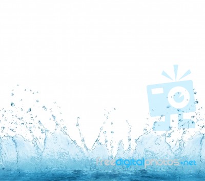 Splashing Clear Water On White Background Use For Refreshment An… Stock Photo