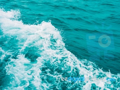 Splashing Water In The Sea Stock Photo