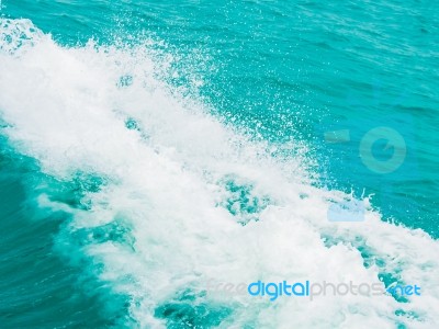 Splashing Water In The Sea Stock Photo