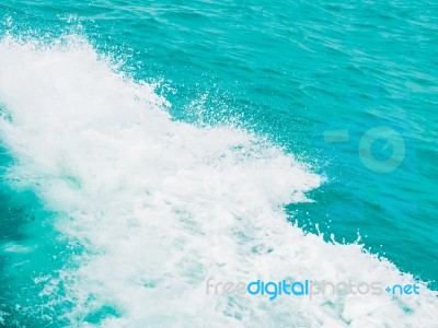 Splashing Water In The Sea Stock Photo