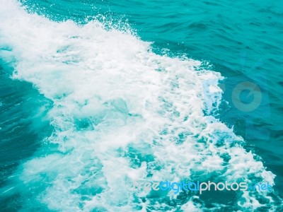 Splashing Water In The Sea Stock Photo