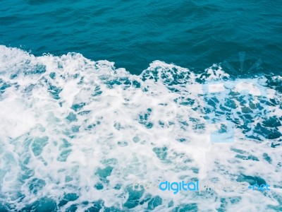 Splashing Water In The Sea Stock Photo