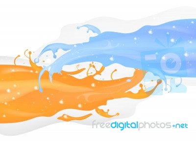 Splashy Abstract Stock Image