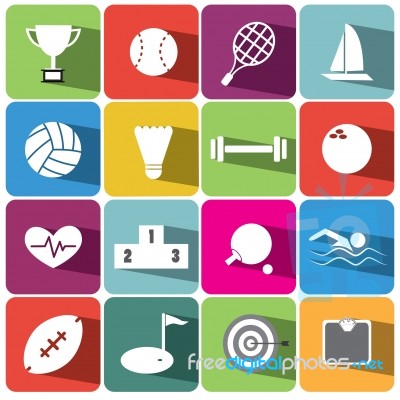 Sport And Finance Icon Set  Illustration  Stock Image