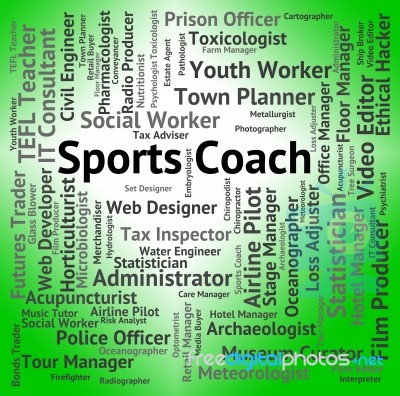 Sports Coach Represents Physical Activity And Education Stock Image