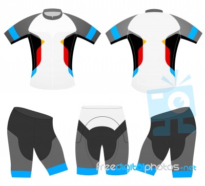 Sports Rider Cycling Vest Design Stock Image