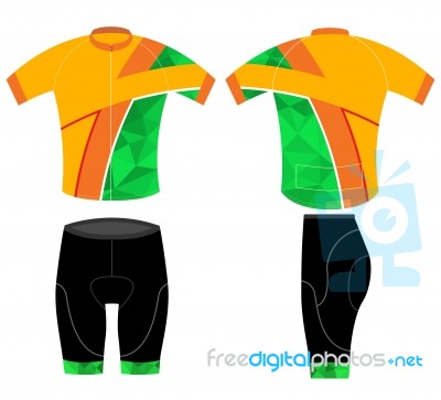 Sports Shirt Green Low Poly Stock Image